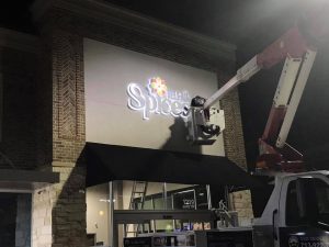 Etobicoke Lighted Signs illuminated cabinet channel letters outdoor install 300x225